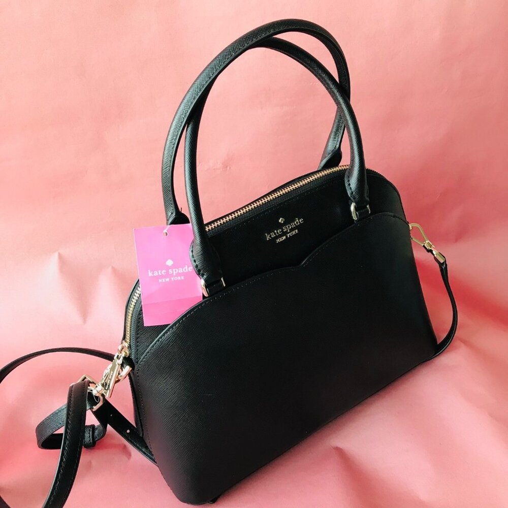 Kate Spade New York Paton med dome Satchel Bag - Black Leather  NWT  MSR…
